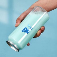 Nicro groothandelsprijs op maat gemaakte plastic blikjes met aluminium deksel, sapfles, koffie- en drankenverpakking, pers-type PET-blik
