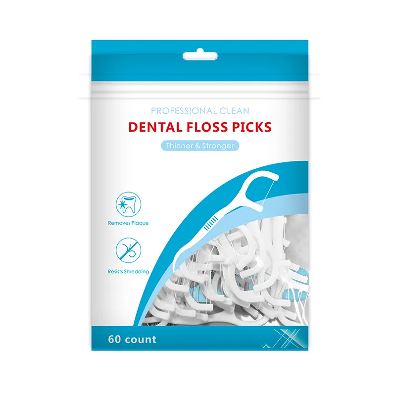 60 штук зубная нить зубы выбирает пластиковое Стоматологическое зуб Flossers резинка мягкая зубочистки