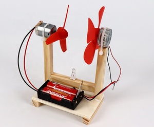 Turbine à vent créative en blocs en bois, <span class=keywords><strong>jouet</strong></span> artisanal, outil d'apprentissage scientifique, DIY, amusant, pour enfants - Product Image 3