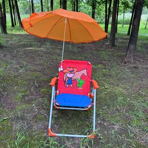 Outdoor Kids Beach Chair <b>Foldable</b> With <b>Umbrella</b> 35x37x51cm Full Color Printing Plastic Seat For Beach And Park Use - Product Image 4