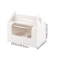 Lot de 2 boîtes à cupcakes pliables portables (carton) recyclables et recyclables multicolores pour mariages/anniversaires