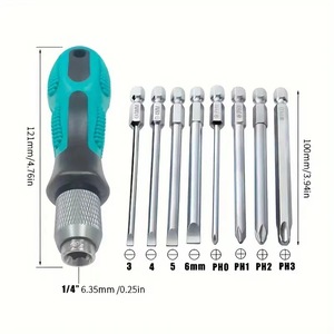 8-piece <b>Screwdriver</b> Tool <b>Set</b> Multifunctional Manual Complete Magnetic Flathead Bits Ten-piece <b>Screwdriver</b> <b>Set</b> - Product Image 6