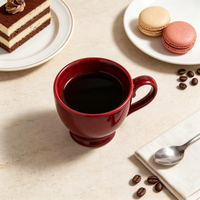 Tasse à café en porcelaine de haute qualité, style américain, dégradé – Réutilisable, écologique, compatible lave-vaisselle, portable, Shandong, 300-400 ml, pour thé