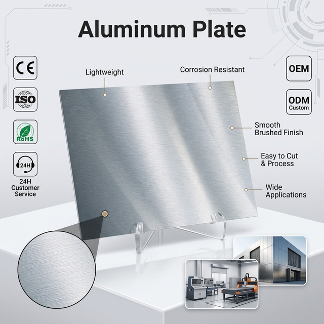 Grade 1050 3003 5050 5052 6061 6063 7075 T6 T4 Aluminium Alloy Plate Sheet