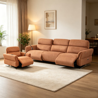 Sofá Reclinable Extensible de Gran Tamaño, Muebles para Sala de Estar, Sofá Seccional Europeo Moderno, Juego de Sofás Reclinables Eléctricos