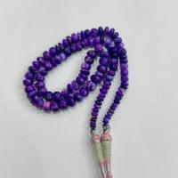 Perles de pierres précieuses Shu Jalai naturelles de qualité exclusive Rondelle lisse Sugilite de couleur bleu violet