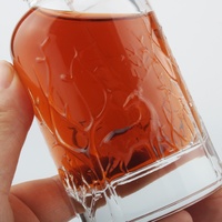 Botol parfum kaca bening 100ml, kelas atas rusa timbul bulat Delay Crimp dengan Untuk tutup bola untuk Diffuser dan kemasan