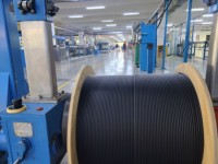 Cable de fibra óptica Draka aéreo de 24 núcleos Ontdoor, acero aéreo, 25 años, GUA NECERO PE/PVC, negro, de 30 a 25 años