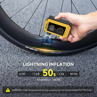 Compresseur de pneus de vélo automatique 150 PSI, mini pompe électrique sans fil de type C avec affichage numérique LED, idéal pour le cyclisme sur route et VTT