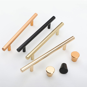 Armadio moderno lungo tira nero e oro maniglia della porta a cilindro <span class=keywords><strong>per</strong></span> <span class=keywords><strong>mobili</strong></span> da cucina cassettone uso cassetto - Product Image 1