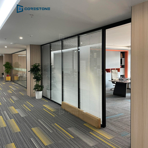 Hiện đại rõ ràng Kính phòng chia 85mm dày có thể điều chỉnh treo tường phân vùng tấm hợp kim nhôm khung văn phòng phân vùng 7 + - Product Image 4