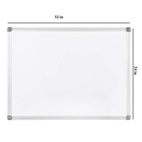 Tableau blanc magnétique double face en bois à rayures pour l'école, idéal pour les élèves en classe - Promotion