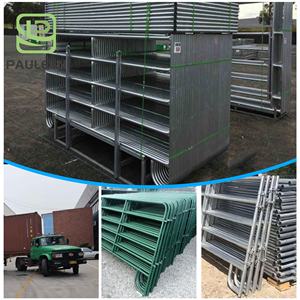 Panel de valla de caballo de tubo ovalado redondo cuadrado portátil galvanizado y recubierto de polvo Paneles de valla de corral de ganado con techos - Product Image 6