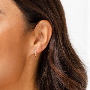 CANNER Nueva Tendencia Pendientes Clásicos Simples de Moissanita, Pendientes de Aro Cruzados de Plata de Ley S925 para Chicas - Product Image 5