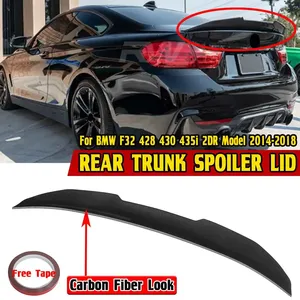 Alerón Trasero para Maletero de Coche, Estilo PSM, Aspecto de Fibra de Carbono/Negro Brillante, para BMW F32 428 430 435i Modelo 2DR 2014-2018 - Product Image 1