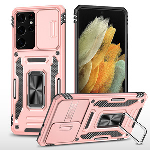 Funda Híbrida para Samsung Galaxy A32 <span class=keywords><strong>A42</strong></span> con Protector de Cámara Deslizante, Anillo de Soporte y Protección Antigolpes - Product Image 3
