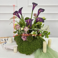 Boule de fleurs artificielles moderne de haute qualité de 50 cm, centre de table, arrangement floral coloré personnalisé pour la décoration de table et de scène