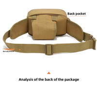 Sac de ceinture tactique unisexe ACEWELL de style nouveau, multifonctionnel, imperméable, avec fermeture éclair, pochette Molle pour le cyclisme