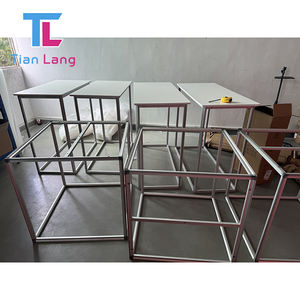 Affichage du salon commercial Plafond suspendu LED Boîte à lumière cubique à 6 faces Cabine à cadre en aluminium portable avec impression par sublimation de colorant - Product Image 3