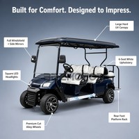 Voiturette de golf Beemotor 2026 à 6 places, nouveau design, 72V, 4 roues, certifiée CE/ISO, à prix abordable