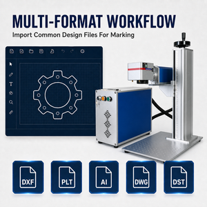 Machine de gravure laser couleur 3D MOPA à fibre optique, marqueur Galvo JPT M7 60W 100W 200W pour gravure profonde sur métal, bijoux et acier inoxydable - Product Image 3