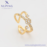 X000800246 xuping Jewelry Großhandel die beiden Ringe sind ineinandergreifende Mode 14 Karat vergoldeten Fingerring
