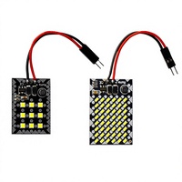 Lampe de lecture LED 12V pour intérieur de voiture, 48 SMD 3014, lampe de dôme, panneau de toit, lampe de carte, remplacement universel