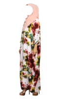 Abaya ample à imprimé floral aquarelle pour femmes musulmanes, robe longue kaftan, Baju Kurung islamique, sur mesure ODM OEM, vente en gros