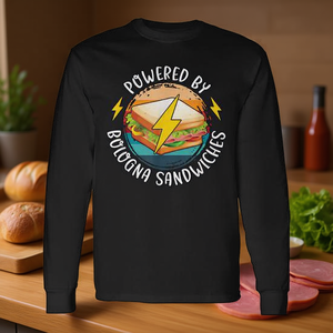 Maglietta a maniche lunghe Baloney Sandwich con design per gli amanti della cucina, prodotta da Bologna - Product Image 3