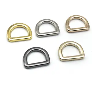 Purse D-ring Metal D Ring Loop Flat Zinc Alloy 13mm OEM Fasion for Handbags Spring Vice Ring for Bag 200pcs