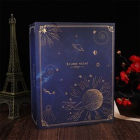 Boîtes à étoiles bleues en forme de livres, boîtes cadeau en papier rigide avec ruban pour un cadeau de retour, vente en gros, 50 pièces