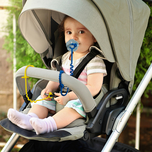 Sangle de jouet en silicone en forme de feuille réglable - Laisse de jouet durable pour bébé pour sécuriser la sucette, le <span class=keywords><strong>hochet</strong></span> et les hochets pour <span class=keywords><strong>poussette</strong></span>, siège auto - Product Image 5