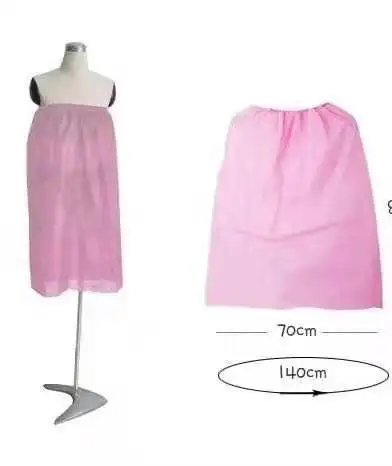 Nonwoven disposable women wrap one time use bath towel sauna wear