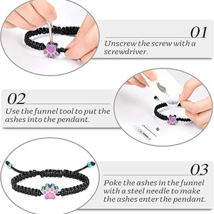 2025 Crematie Armband Voor Huisdieren As-Hond Poot Hanger Armband Roestvrij Staal Herdenking <span class=keywords><strong>Urn</strong></span> Sieraden - Product Image 3