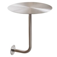 Table murale pour café, bistrot, table murale ronde, table ronde compacte en acier inoxydable, table d'appoint pour café