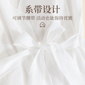 Disposable <b>bathrobes</b>, pajamas, women's long-sleeved thickened disposable bath <b>towels</b>, men's <b>bathrobes</b>, hotel travel use, - Product Image 3