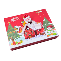 Emballage en papier personnalisé pour cadeaux de Noël Couvercle en papier bonbon et boîte de base avec intérieur en plastique avec logo