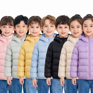 Doudoune légère décontractée pour enfants Style d'hiver pour garçons <span class=keywords><strong>et</strong></span> filles bébé <span class=keywords><strong>manteau</strong></span> court en duvet de canard <span class=keywords><strong>blanc</strong></span> à capuche - Product Image 1
