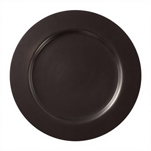 Assiette de Présentation Ronde Noire pour Fêtes de Noël et Décoration de Table, Assiettes et Plats en Métal de Qualité Alimentaire, Taille Personnalisée - Product Image 1