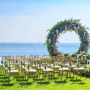Sillas Apilables <span class=keywords><strong>de</strong></span> Acero Inoxidable Doradas para Eventos, Bodas, Hoteles y Banquetes, Precio <span class=keywords><strong>de</strong></span> Fábrica al por Mayor - Product Image 4