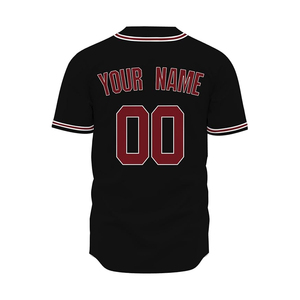 Maillot de baseball personnalisable en polyester 100 % écologique de haute qualité, col en V, manches courtes, motif uni, tendance sportive - Product Image 2