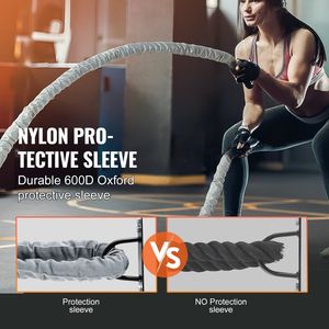 DB venta al por mayor tamaño personalizado 1,5 \ "gimnasio entrenamiento batalla cuerda 30 pies nylon fuerza entrenamiento ejercicio Fitness cuerda - Product Image 4