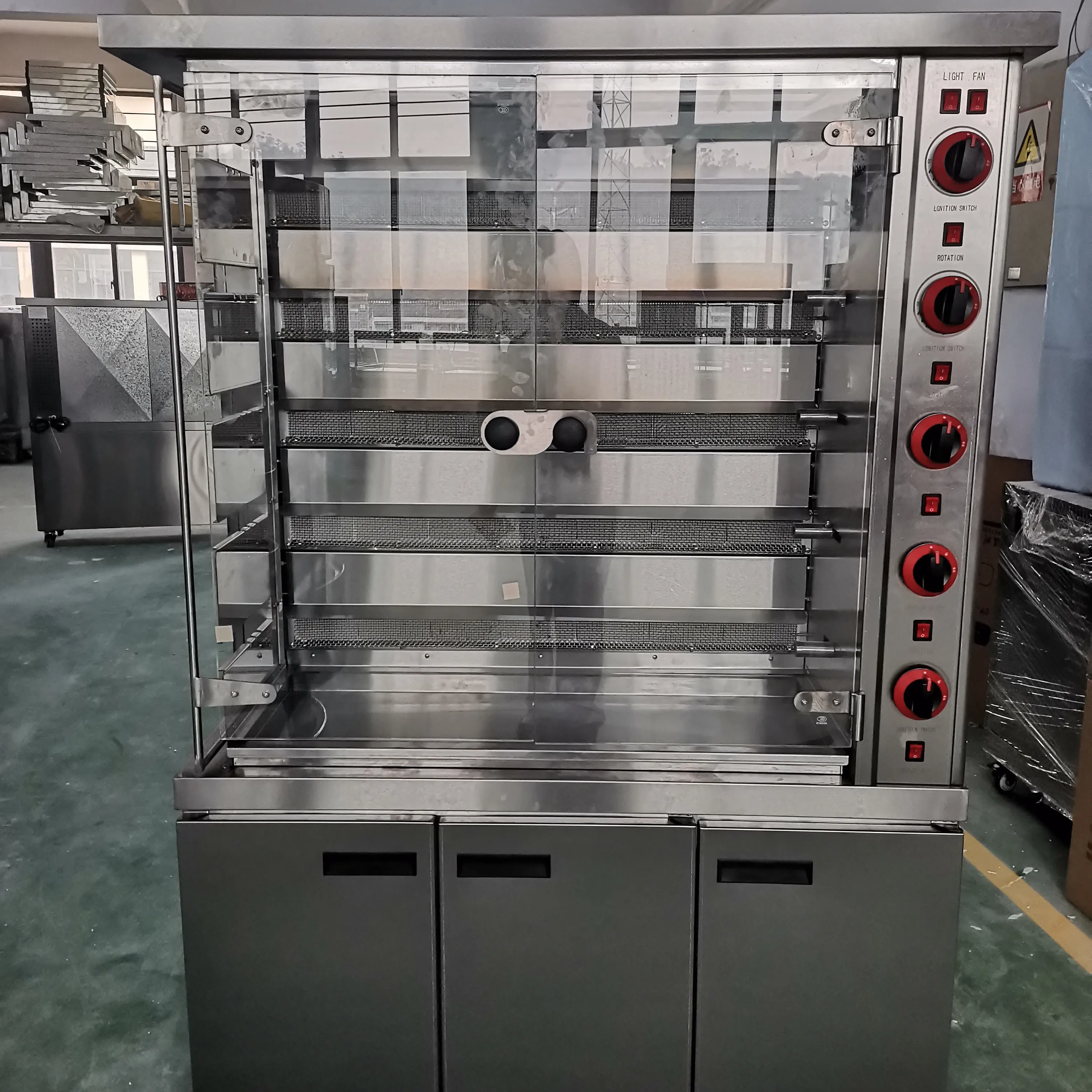 Chuangyu commercial chicken rotisserie chicken grill machine rotisserie gas commercial chicken roaster machine