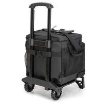 Grande Capacité Portable Étanche Pique-Nique Camping Étanche Isolé Pliable Glace Chariot Roulant Glacière Sac Avec Roues