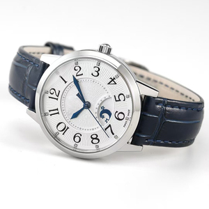 Reloj Mecánico Unisex de Alta Gama con Fase Lunar Automática, Reserva de Energía Día/Noche, Esfera Blanca con Incrustaciones de Zafiro y Moissanita, 2026 - Product Image 2