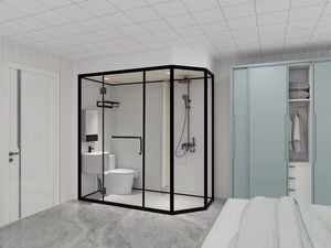 <span class=keywords><strong>Douche</strong></span> de salle de bain d'hôtel conception de maison cabine de <span class=keywords><strong>douche</strong></span> intégrée <span class=keywords><strong>douche</strong></span> préfabriquée - Product Image 6