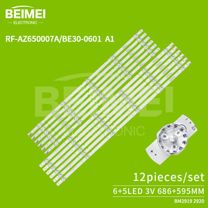 Tiras de Retroiluminación LED con Cuerpo de Aluminio RF-AZ650007BE30-0601 A1 RF-AZ650007AE30-0501 A1 para <span class=keywords><strong>PHILIPS</strong></span> 65PUF6192 T3 65PUF6112 - Product Image 2