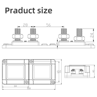 Barre omnibus de distribution d'énergie 400A, 8 bornes M10, en acier inoxydable, robuste, pour applications solaires, marines, VR, bateaux, voitures et camions