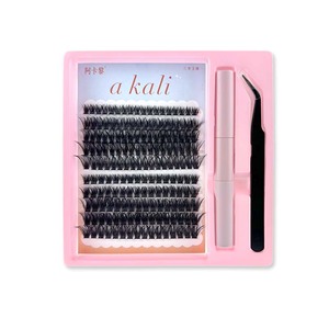 Pestañas Postizas de Pelo Sintético Coreano Hechas a Mano de Alta Calidad 80D, Libres de Crueldad Animal, 10 Filas, Bandejas Mixtas Individuales para DIY, Tipo <span class=keywords><strong>Envy</strong></span> Cluster Knot - Product Image 6