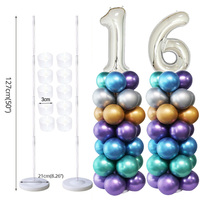 Ensemble d'arc de ballons de table, support de colonne de ballons pour décorations de fête d'anniversaire de mariage, accessoires de ballons pour enfants, boule de décoration de Noël